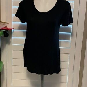 Active Basic Black Short Sleeve Tee